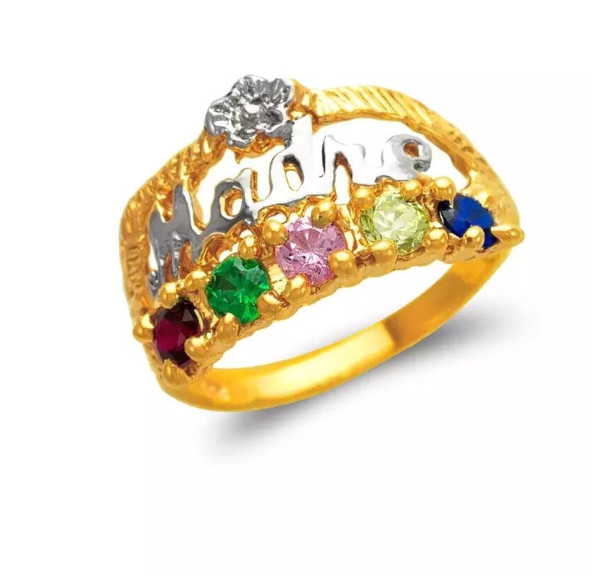 NEW 14K TWO TONE GOLD MADRE CZ RING: NEW 14K TWO TONE GOLD MADRE CZ RING 14K TWO TONE Gold Size 7 Approx. 13mm High Polished/Cubic Zirconia Weight: 4.1 Grams