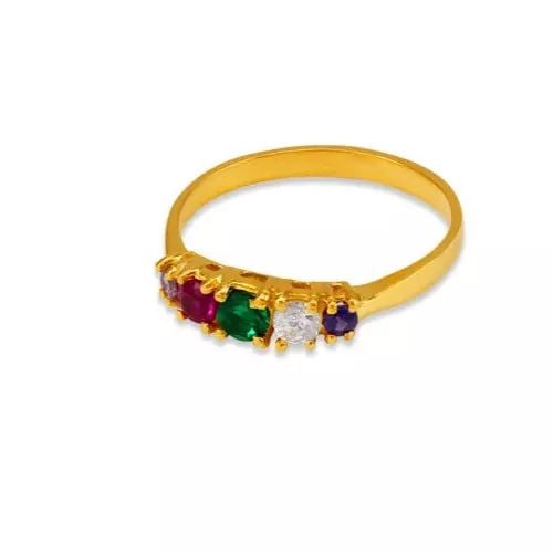 NEW 14K YELLOW GOLD MOTHER'S CZ RING (1 of 2)