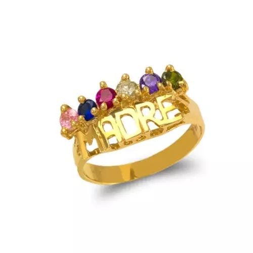 NEW 14K YELLOW GOLD MADRE CZ RING: NEW 14K YELLOW GOLD MADRE CZ RING 14K Yellow Gold Size 7 Approx. 10mm High Polished/Cubic Zirconia Weight: 4.5 Grams
