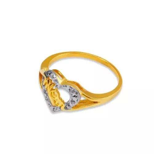 NEW 14K TWO TONE GOLD MOM CZ RING: NEW 14K TWO TONE GOLD MOM CZ RING 14K TWO TONE Gold Size 7 Approx. 10mm High Polished/Cubic Zirconia Weight: 2.6 Grams
