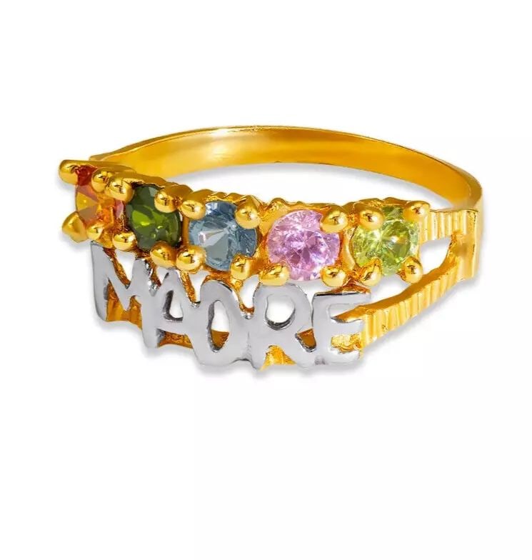 NEW 14K TWO TONE GOLD MADRE CZ RING: NEW 14K TWO TONE GOLD MADRE CZ RING 14K Two Tone Gold Size 7 Approx. 9mm High Polished/Cubic Zirconia Weight: 2.7 Grams
