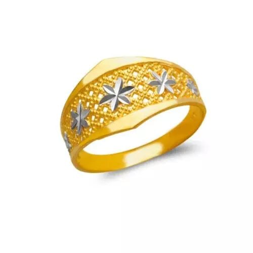 NEW 14K TWO TONE GOLD LADIES FILIGREE RING: NEW 14K TWO TONE GOLD LADIES FILIGREE RING 14K Two Tone Gold Size 7 Approx. 12mm High Polished/Diamond Cut Weight: 2.2 Grams