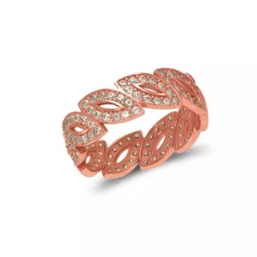 NEW 14K ROSE GOLD LADIES FANCY CZ RING (1 of 2)