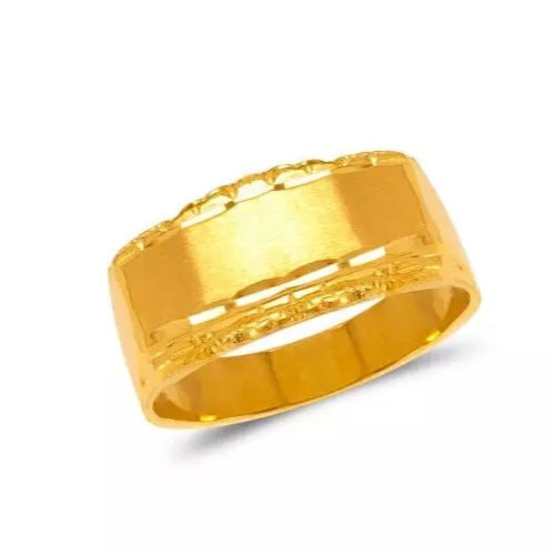 NEW 14K YELLOW GOLD MEN'S NUGGET RING (1 of 2)