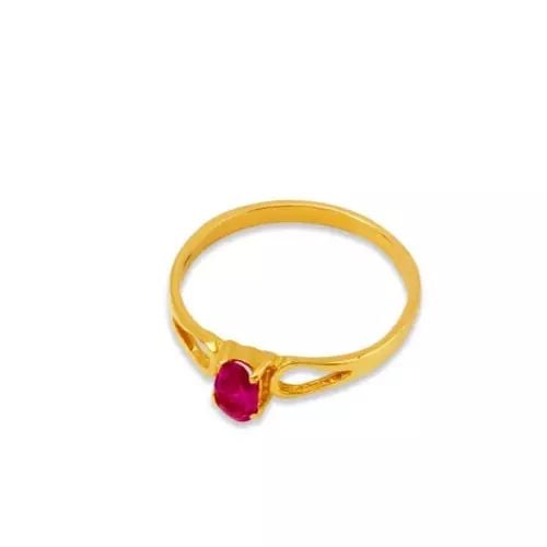 NEW 14K YELLOW GOLD KIDS CZ RING (1 of 2)