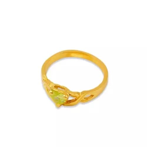 NEW 14K YELLOW GOLD KIDS CZ RING: NEW 14K YELLOW GOLD KIDS CZ RING 14K Yellow Gold Approx. 5mm [Center] High Polished/Cubic Zirconia Weight: 1.4Grams