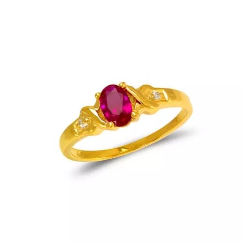 NEW 14K YELLOW GOLD LADIES CZ RING (1 of 2)