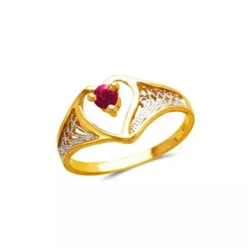 NEW 14K TWO TONE GOLD LADIES HEART CZ RING: NEW 14K TWO TONE GOLD LADIES HEART CZ RING 14K Two Tone Gold Size 7 Approx. 3mm Stone, 10mm Center High Polished/Cubic Zirconia Weight: 1.8 Grams