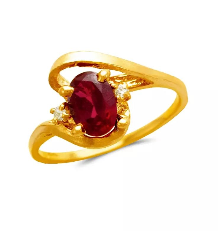 NEW 14K YELLOW GOLD LADIES CZ RING (1 of 2)