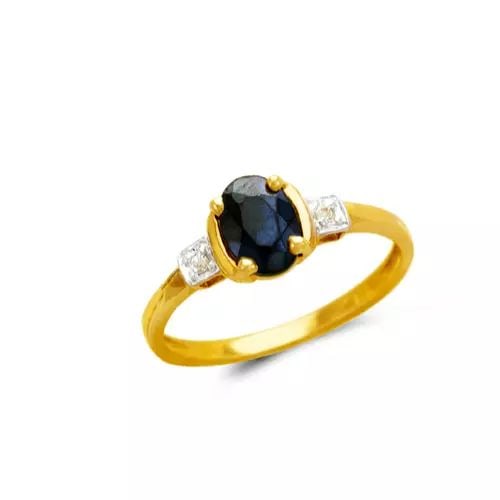 NEW 14K TWO TONE GOLD LADIES CZ RING (1 of 2)
