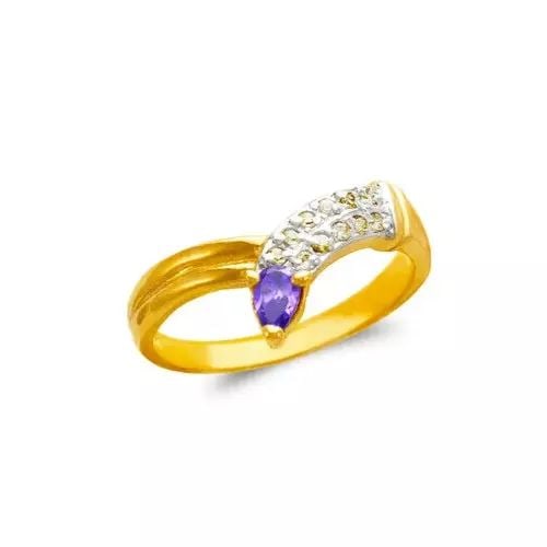 NEW 14K TWO TONE GOLD LADIES CZ RING: NEW 14K TWO TONE GOLD LADIES CZ RING 14K Two Tone Gold Size 7 Approx. 4mm Stone, 10mm Center High Polished/Cubic Zirconia Weight: 2.8 Grams