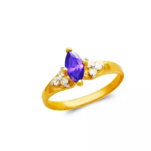 NEW 14K TWO TONE GOLD LADIES CZ RING (1 of 2)