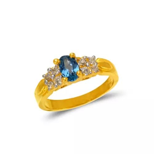 NEW 14K TWO TONE GOLD LADIES CZ RING (1 of 2)