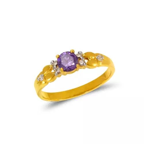 NEW 14K TWO TONE GOLD LADIES CZ RING (1 of 2)