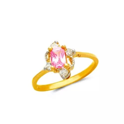 NEW 14K TWO TONE GOLD LADIES CZ RING: NEW 14K TWO TONE GOLD LADIES CZ RING 14K Two Tone Gold Size 7 Approx. 6mm Stone, 11mm Center High Polished/Cubic Zirconia Weight: 1.9 Grams