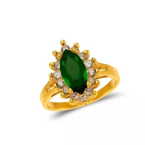 NEW 14K YELLOW GOLD LADIES CZ RING: NEW 14K YELLOW GOLD LADIES CZ RING 14K Yellow Gold Size 7 Approx. 11mm Stone, 17mm Center High Polished/Cubic Zirconia Weight: 4.4 Grams