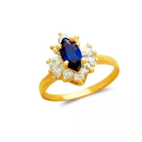 NEW 14K YELLOW GOLD LADIES CZ RING (1 of 2)