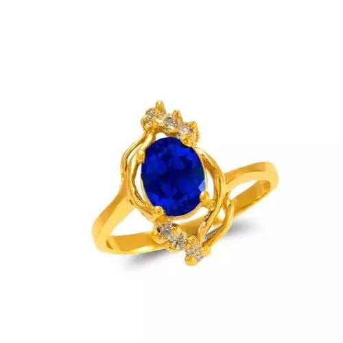 NEW 14K YELLOW GOLD LADIES CZ RING (1 of 2)