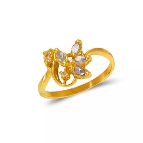 NEW 14K YELLOW GOLD LADIES CZ RING (1 of 2)