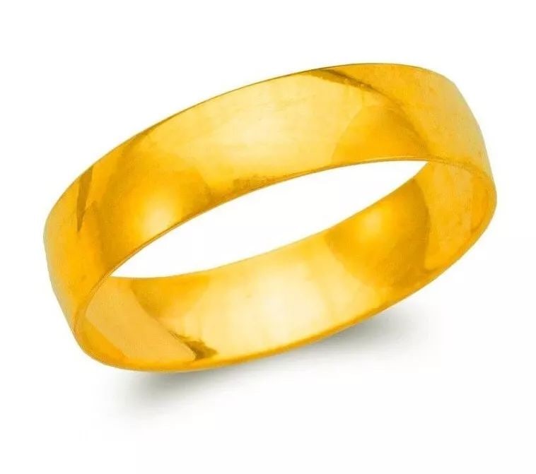 NEW 14KYELLOW GOLD 5MM PLAIN STAMPING WEDDING BAND: NEW 14K YELLOW GOLD 5MM PLAIN STAMPING WEDDING BAND 14K Yellow Gold Approx. 5mm Wide High Polished Available in White Gold Avg Weight: 1.9g - 2.5g