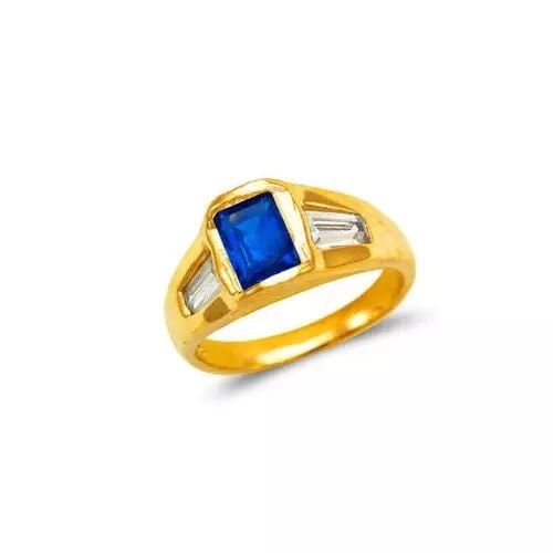 NEW 14K YELLOW GOLD KIDS CZ RING: NEW 14K YELLOW GOLD KIDS CZ RING 14K Yellow Gold Approx.7mm [Center] High Polished/Cubic Zirconia Weight: 2.7 Grams