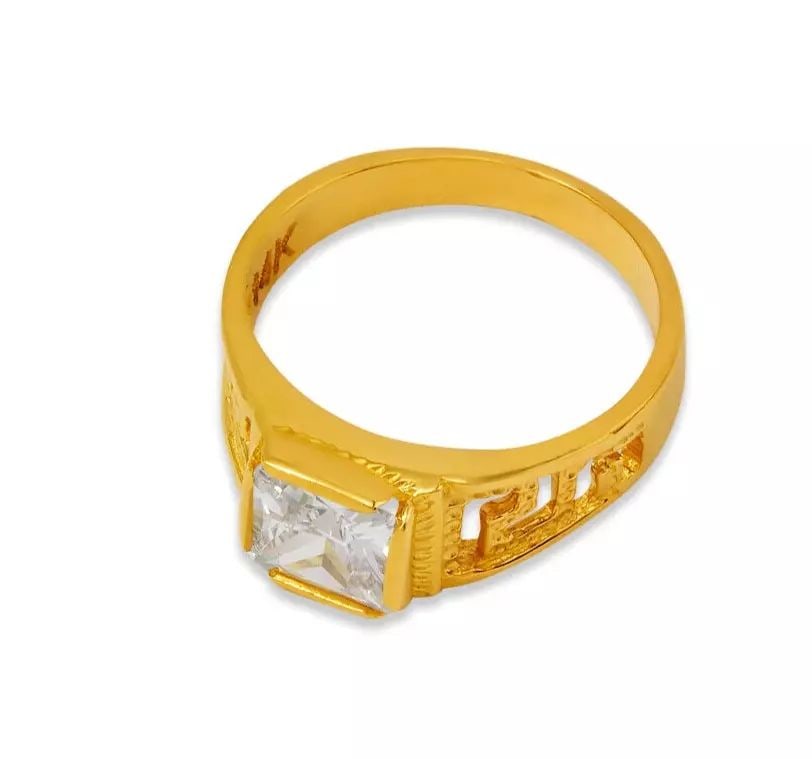 NEW 14K YELLOW GOLD KIDS CZ RING (1 of 2)