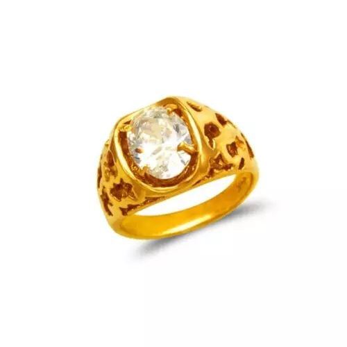 NEW 14K YELLOW GOLD KIDS CZ RING (1 of 2)
