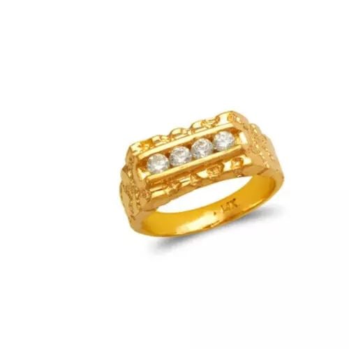 NEW 14K YELLOW GOLD KIDS CZ RING: NEW 14K YELLOW GOLD KIDS CZ RING 14K Yellow Gold Approx.7mm [Center] High Polished/Cubic Zirconia Weight: 3.8 Grams