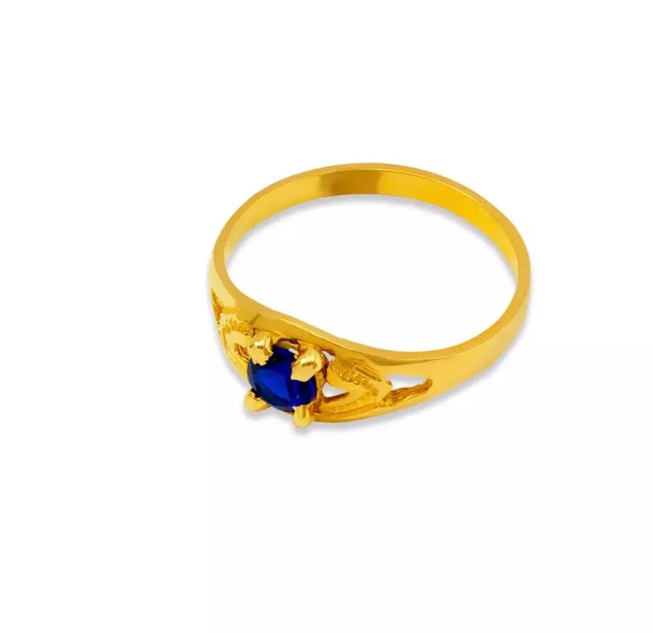 NEW 14K YELLOW GOLD KIDS CZ RING (1 of 2)
