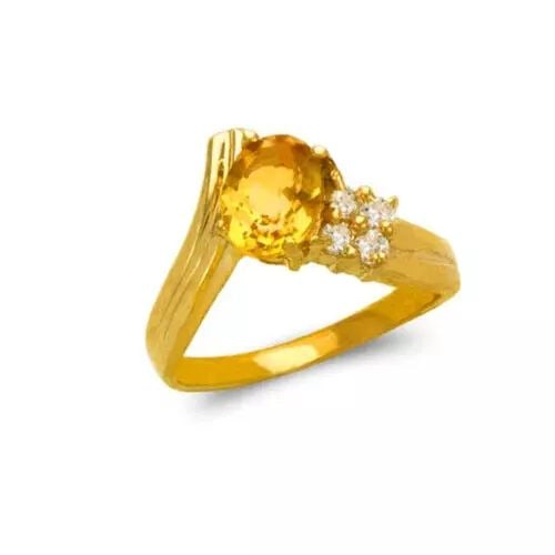 NEW 14K YELLOW GOLD LADIES MYSTIC CZ RING (1 of 2)