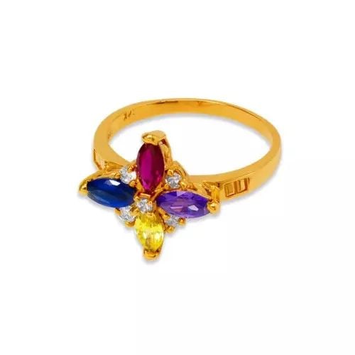 NEW 14K YELLOW GOLD MOTHER'S CZ RING: NEW 14K YELLOW GOLD MOTHER'S CZ RING 14K Yellow Gold Size 7 Approx. 17mm High Polished/Cubic Zirconia Weight: 3.9 Grams