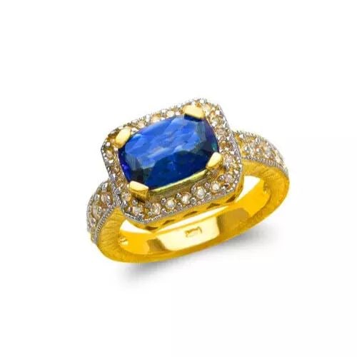 NEW 14K TWO TONE GOLD LADIES MYSTIC CZ RING (1 of 2)