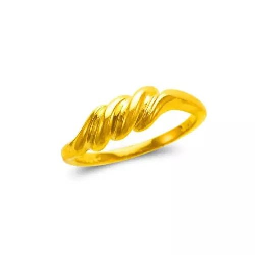 NEW 14K YELLOW GOLD LADIES TWISTED DESIGN RING (1 of 2)