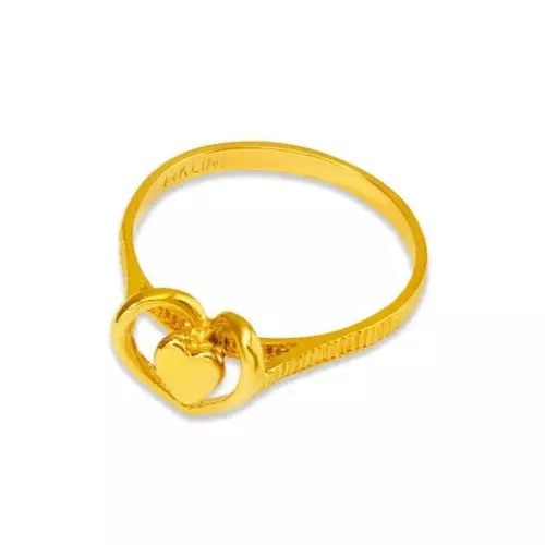 NEW 14K YELLOW GOLD LADIES HEART IN HEAT DESIGN RING (1 of 2)