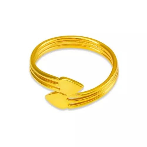 NEW 14K YELLOW GOLD LADIES HEART DESIGN RING (1 of 2)