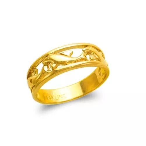 NEW 14K YELLOW GOLD LADIES DOLPHIN DESIGN RING: NEW 14K YELLOW GOLD LADIES DOLPHIN DESIGN RING 14K Yellow Gold Size 7 Approx. 6mm High Polished Weight: 2.7 Grams