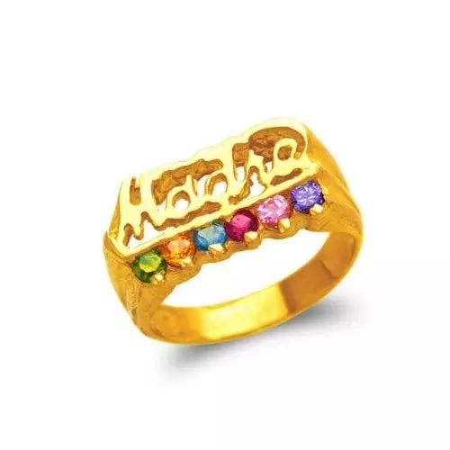 NEW 14K YELLOW GOLD MADRE CZ RING: NEW 14K YELLOW GOLD MADRE CZ RING 14K Yellow Gold Size 7 Approx. 10mm High Polished/Cubic Zirconia Weight: 4.1 Grams