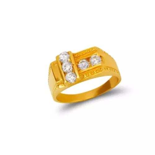 NEW 14K YELLOW GOLD KIDS CZ RING: NEW 14K YELLOW GOLD KIDS CZ RING 14K Yellow Gold Approx.8mm [Center] High Polished/Cubic Zirconia Weight: 3.0 Grams