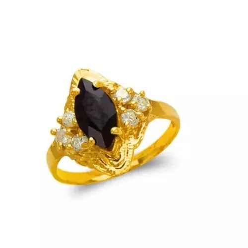 NEW 14K YELLOW GOLD LADIES ONYX RING (1 of 2)