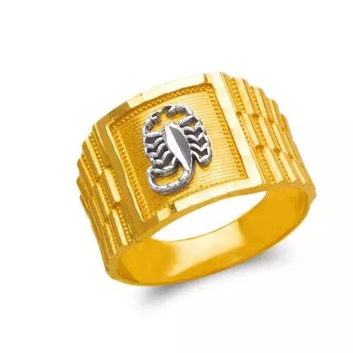 NEW 14K TWO TONE GOLD MEN'S SCORPION RING (1 of 2)
