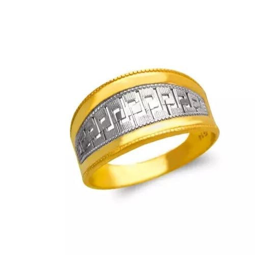 NEW 14K TWO TONE GOLD LADIES DECORATIVE FILIGREE RING: NEW 14K TWO TONE GOLD LADIES FILIGREE RING 14K Two Tone Gold Size 7 Approx. 11mm High Polished/Diamond Cut Weight: 2.6 Grams