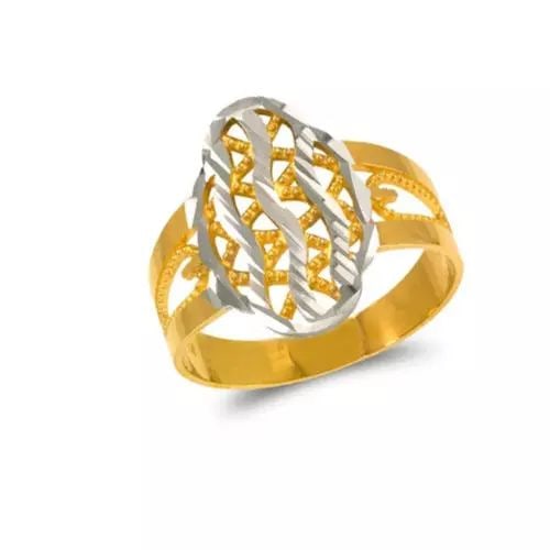 NEW 14K TWO TONE GOLD LADIES FILIGREE RING (1 of 2)