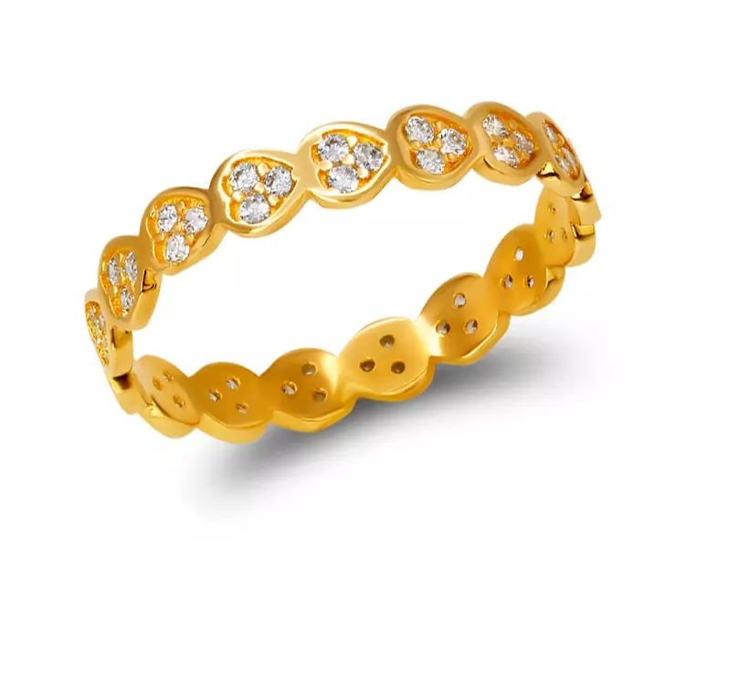 NEW 14K YELLOW GOLD LADIES FANCY CZ BAND RING: NEW 14K YELLOW GOLD LADIES FANCY CZ BAND RING 14K Yellow Gold Approx. 3.5mm Band High Polished/Cubic Zirconia Available in Rose and White Gold Weight: 1.5 Grams