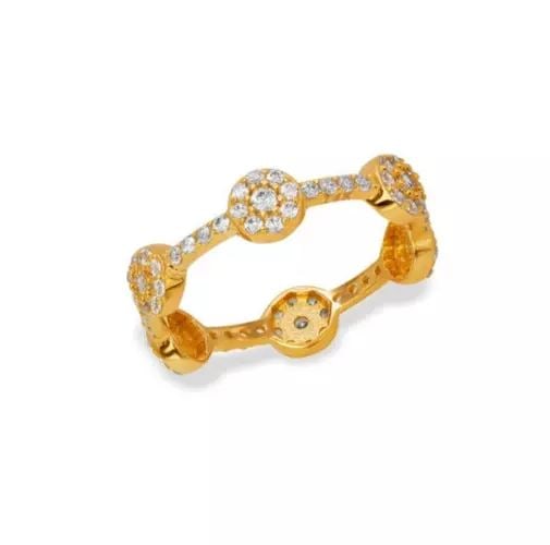 NEW 14K YELLOW GOLD LADIES FANCY CZ BAND RING: NEW 14K YELLOW GOLD LADIES FANCY CZ BAND RING 14K Yellow Gold Approx. 4.5mm Band High Polished/Cubic Zirconia Available in Rose and White Gold Weight: 1.9 Grams