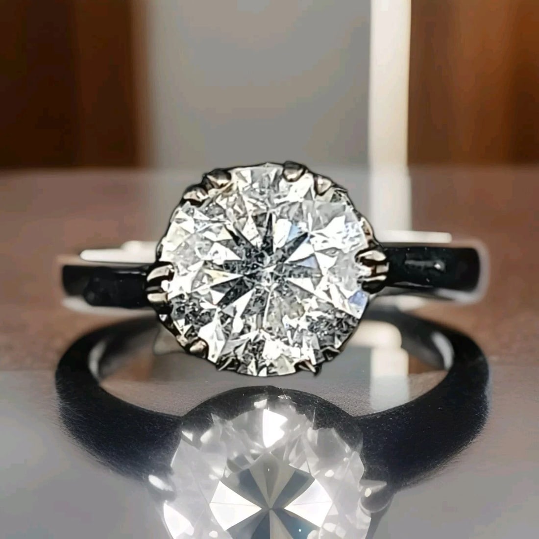 PLATINUM VINTAGE ENGAGEMENT RING 3.20CT. NATURAL ROUND DIAMOND CIRC 1920'S: 3.20CT.PLATINUM VINTAGE ENGAGEMENT RING ROUND DIAMOND SI2-G CIRC 1920'S Vintage Art Deco round Diamond Platinum engagement ring circ 1920's center natural clarity enhanced round diamond weight 3.20ct.