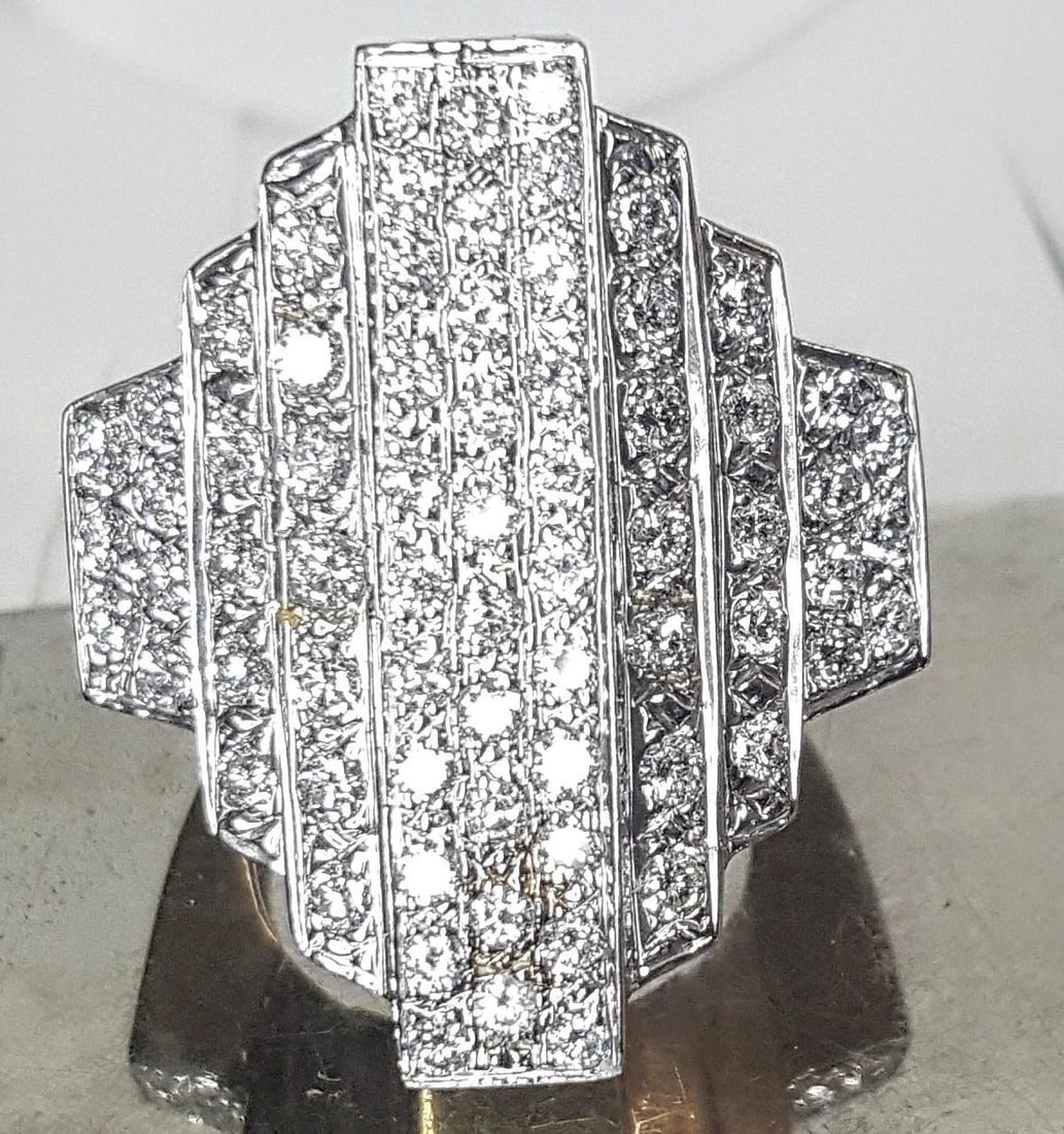 18K YELLOW GOLD RING 1.50CT NATURAL DIAMOND SI2-H (1 of 2)