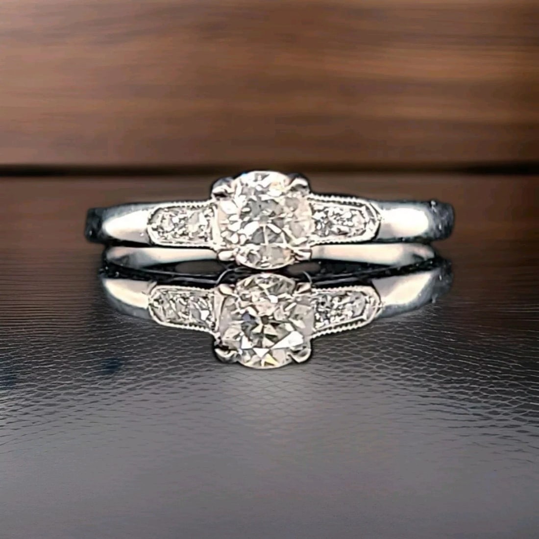 PLATINUM VINTAGE ENGAGEMENT RING 0.40CT. NATURAL OLD EURO CUT DIAMOND CIRC 1930': PLATINUM VINTAGE ENGAGEMENT RING 0.40CT. NATURAL OLD EURO CUT DIAMOND CIRC 1930' Gorgeous platinum Engagement ring filigree natural old euro cut Diamond circ 1930's center set natural euro old cut rou