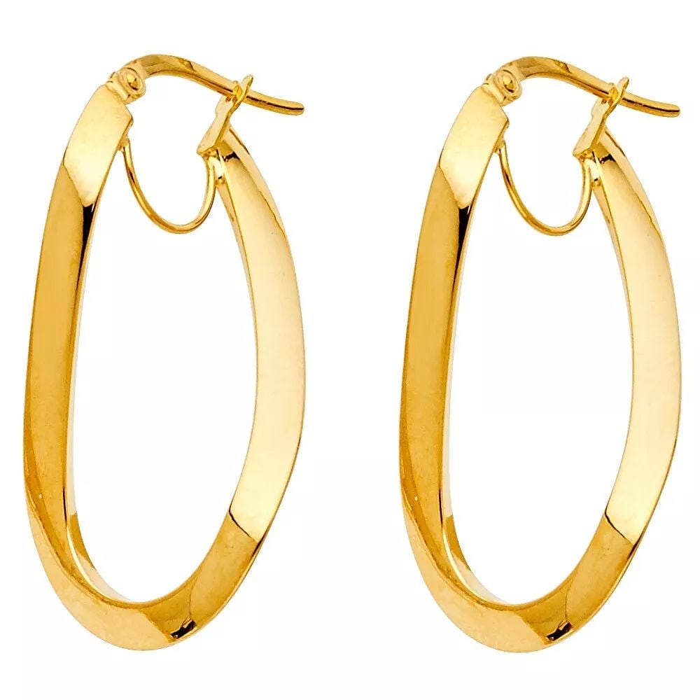 NEW 14K YELLOW GOLD EARRINGS (ER506) 14K Yellow Gold NEW EARRINGS (ER506) WEIGHT: 1.5g (1 of 2)