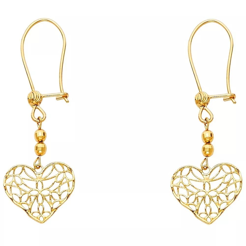 NEW 14K YELLOW GOLD HEART EARRINGS 14K Yellow Gold NEW HEART EARRINGS WEIGHT: 1.4g: NEW 14K YELLOW GOLD HEART EARRINGS 14K Yellow Gold NEW HEART EARRINGS WEIGHT: 1.4g