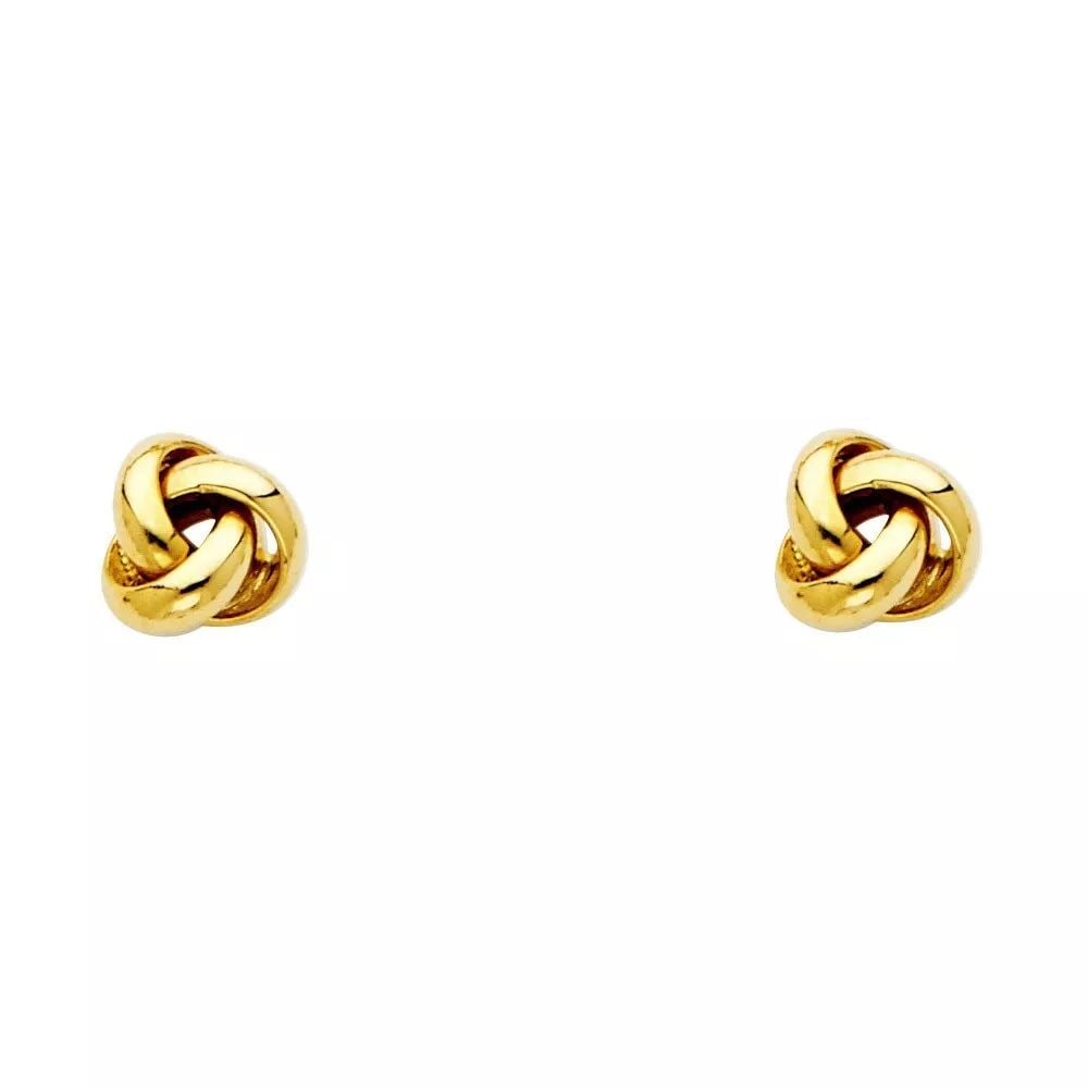 NEW 14K YELLOW GOLD LOVE KNOT EARRINGS 14K Yellow Gold NEW LOVE KNOT EARRINGS WEIGHT: 1g (1 of 2)